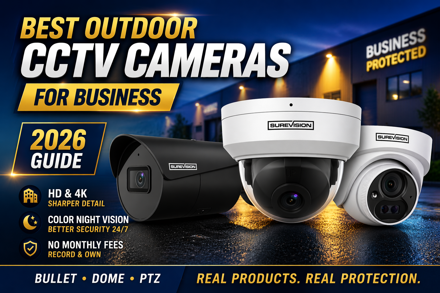 Best Outdoor CCTV Cameras - Bullet, Dome, PTZ